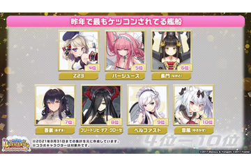 「アズールレーン」昨年で最もケッコンされている艦船は？ 3位ニュージャージー、2位綾波、1位は… 画像