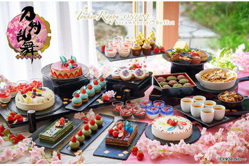 「刀剣乱舞」刀剣男士モチーフのストロベリービュッフェがヒルトン東京お台場で開催！ グッズ販売も 画像