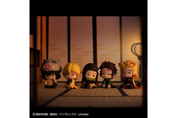 「鬼滅の刃」炭治郎、煉獄さんが“無限列車編”バージョンで登場！ガチャポンすわらせ隊セット 画像