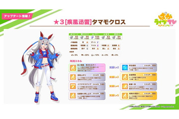 『ウマ娘』新育成ウマ娘「タマモクロス」実装決定！逃げ以外の脚質が“オールA” 画像