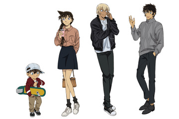 「名探偵コナン」コナン、蘭、安室、松田と待ち合わせ♪　描き下ろしイラストのグッズ登場 画像
