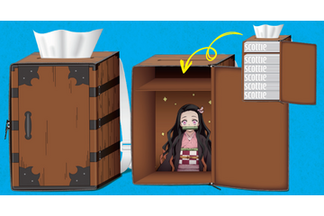 「鬼滅の刃」炭治郎の背負い箱がティシューBOXに!? クレシアのコラボ企画で当たる！ 画像