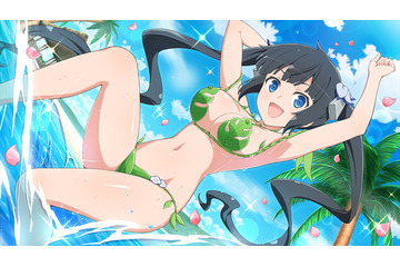 「ダンまち」“例の紐”に釘付け！ 水着姿がまぶしいヘスティア、アイズ、リューが「閃乱カグラ」の世界に参戦 画像