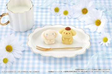 シナモロール＆ポムポムプリンが和菓子の「食べマス」シリーズに登場！ 可愛いしっぽやおしりのチャームポイントまで再現♪ 画像