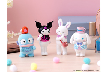 「サンリオ」クロミ、シナモン、ハンギョドン、ウィッシュミーメルを手のひらサイズで立体化♪ フロッキー素材のふわふわフィギュア登場 画像