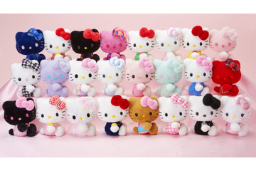 「ハローキティ」ぬいぐるみコレクション♪ 全身真っ赤なキティも！ 50thアニバーサリーショップ限定アイテム 画像