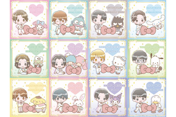 木村良平、立花慎之介、豊永利行ら12人がミニキャラに♪ サンリオキャラとのキュートなビジュアル公開「サンリオキャラソンカバーアルバム」 画像