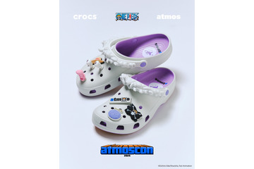 「ワンピース」“解放のドラム”が鳴り響く！ギア5のルフィが足元に宿るatmos×Crocsトリプルコラボのクロッグ登場 画像
