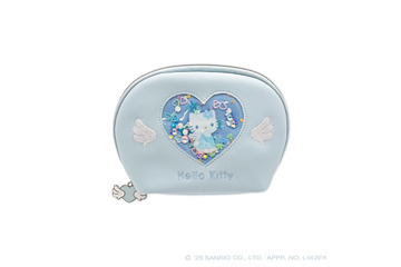 「ハローキティ」みずいろ×天使のデザインがキュート♪ ポーチやキーホルダーなど雑貨アイテムが登場 画像