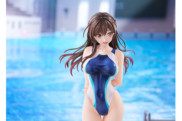 美脚＆艶髪がブールサイドで眩しい…！「彼女、お借りします」水原千鶴の競泳水着フィギュアが再版♪ 水色＆桃色も追加ラインナップ 画像