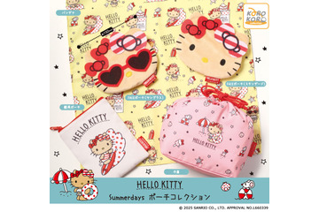 “最強ギャル”ハローキティ♪寒さも楽しめる日焼け姿のかわいいポーチやBIG巾着が登場 画像