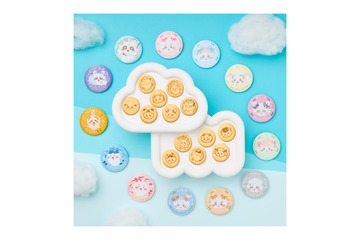 「ちいかわ」ハチワレ、うさぎ達のリボンおめかしが春ッぽキュート♪ 「刺繍缶バッジビスケット2」登場 画像