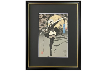 「NieR:Automata」2B、凛と立つ姿が美しい…！浮世絵木版画が数量限定で登場＆D.K直筆サイン入り 画像
