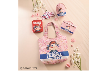 ペコちゃんがANAのCAに♪ 国際線就航40周年記念デザインのグッズが登場！エコバックやトート、ポーチがトラベルに◎ 画像