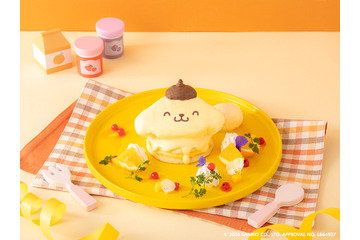 ポムポムプリンがいっぱいで幸せ…♪ 「サンリオ」ポムポムプリンのテーマカフェが期間限定オープン！ 画像