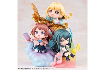 「学園アイドルマスター」花海咲季、月村手毬、藤田ことねの3人が集まったデフォルメフィギュア登場！描き下ろしクリアカードも付属 画像
