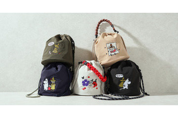 ムーミン、リトルミイ、スナフキンの大人かわいい巾着バッグ登場！世界観を刺繍で表現☆ 画像