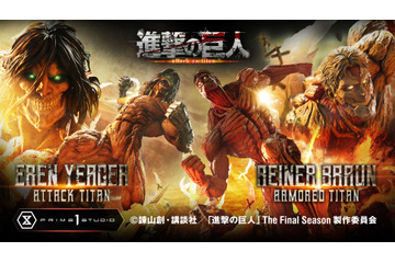「進撃の巨人」エレンとライナーの激闘がよみがえる…!! 約47万円＆ド迫力のビッグサイズジオラマが登場！ 画像