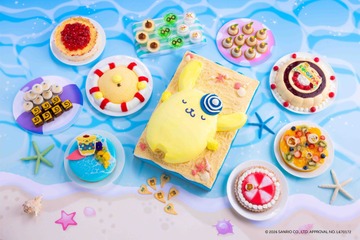 ポムポムプリンのスイーツビュッフェ開催！夏のビーチでのんびり過ごす様子がテーマのメニューが美味しそう☆ 画像