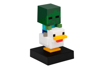 「マインクラフト」チキンジョッキーがフィギュアライトに！ ハチ＆クリーパーの“ふわふわライト”も登場 そのまま置いても可愛いインテリア 画像