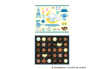 シナモロール×日本らしいデザインパッケージが可愛すぎる♪「シナモロール アソーテッドチョコレート」関西国際空港内限定で新登場 画像