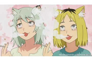 夏アニメ「ヤニねこ」とりあえず働けヤニねこ。明日のヤニのために― 第2話先行カット 画像