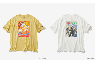 歴代「ゴジラ」のポスターアートをTシャツに！ 個性豊かな怪獣たちの臨場感溢れる場面写真、キャップなども登場 画像