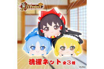 「東方Project」霊夢、魔理沙、チルノが洗濯ネットになっちゃった♪ 洗濯機の中でぐるぐる回転し続ける姿を思わず眺めたくなっちゃう!? 画像
