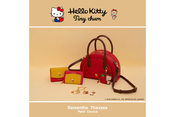 ハローキティのお友だち“タイニーチャム”と真っ赤なリンゴがポイント♪「Samantha Thavasa Petit Choice」財布やチャームなど全7アイテムが登場 画像