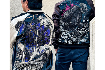 圧倒的存在感がかっこいい！ 「ゴジラ」名場面が刺繍スカジャンに！ 「シン・ゴジラ」「ゴジラ2000 ミレニアム」「ゴジラVSデストロイア」緻密な刺繍で再現した全8型が登場 画像