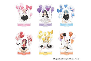 「まどか☆マギカ」鹿目まどか、暁美ほむら、6名の魔法少女がバルーンを手にキュート姿な新作グッズに☆ アニメイトでフェア開催 画像