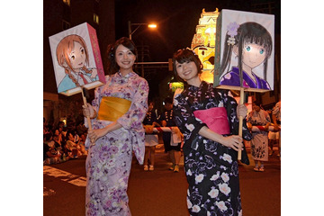 「ふらいんぐうぃっち」ねぷたまつりとのコラボに篠田みなみ、三上枝織が浴衣姿で参加 画像