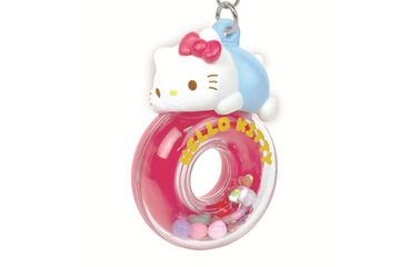 「サンリオ」キティ、シナモン、あひるのペックルらが“ふにゅっ”♪ ビーズがシャカシャカ動く限定キーホルダー登場 画像