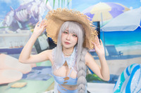 【コスプレ】『アーテリーギア』ニナの麦わら帽子と水着姿に釘付け！中国レイヤー・千葉チュチュ【写真9枚】 画像