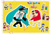 初音ミクが「クレヨンしんちゃん」の世界にやってきた！ハートポーズが可愛すぎるコラボグッズ発売 画像