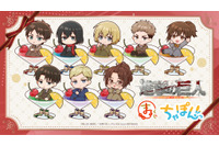「進撃の巨人」エレン、ミカサ、アルミンたちがドリンクにちゃぽんっ！ “まるくじ”ちびキャラグッズがキュート♪ 画像