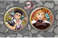 「鬼滅の刃 全集中展」北海道会場の限定グッズ発表！ 煉獄杏寿郎＆悲鳴嶼行冥がご当地マンホール風缶バッジイラストに 画像