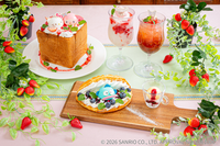 「サンリオ」苺がいっぱい♪ 春限定メニューが登場！韓国発祥の「トゥンワッフル」など全6品　【ガーデンカフェ】 画像