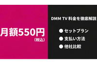 DMM TVの料金を徹底解説！月額550円の内容と他社比較まとめ 画像