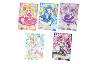 「キミプリ」「わんぷり」の描き下ろしカードも収録♪ 「映画名探偵プリキュア」のキラキラカードグミが登場！ 全23種のうち4種は光り輝くホロレアカード 画像