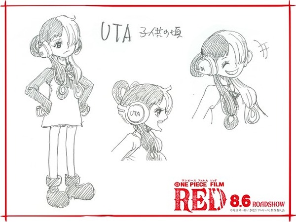 One Piece Film Red シャンクスの娘 ウタの子供時代の設定画が公開 謎多き少女の幼少期 アニメ アニメ