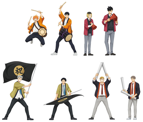 ハイキュー祭 イベント 法被 ハイキュー!!」日向、影山、孤爪、黒尾、宮兄弟が“法被”姿でお祭り騒ぎ