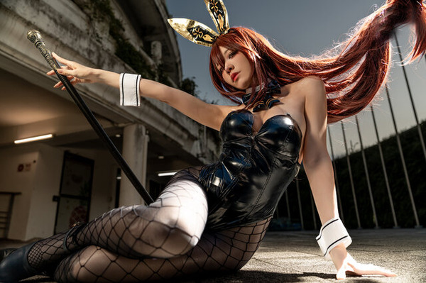 コスプレ】褐色バニーガールはお好きですか？ボンテージ＆編み