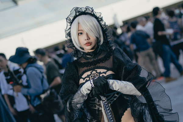 即日発送】ニーア オートマタ 2B 黒・同人花嫁 コスプレ 衣装 Sサイズ