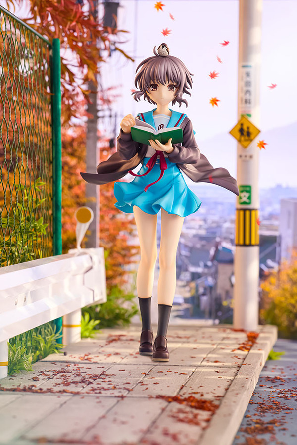 いとうのいぢ展 涼宮ハルヒの憂鬱ARTWORKS 長門有希 アクリルアート 涼宮ハルヒ」強風なんて関係ない…読書に夢中♪ 長門有希がいとうのいぢ