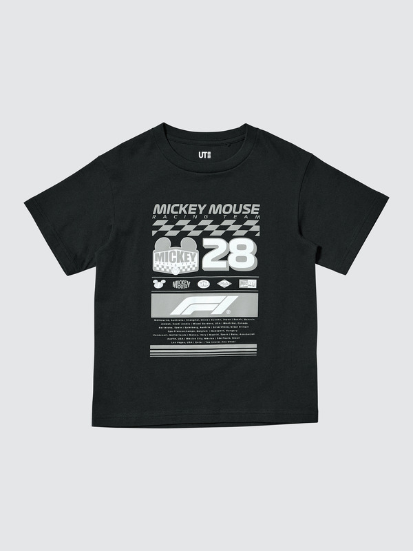 新品 F1 コラボ Tシャツ MICKEY 鈴鹿 ミッキーブラック L ディズニーとF1、ユニクロがコラボ♪ ミッキーのモチーフやレース開催