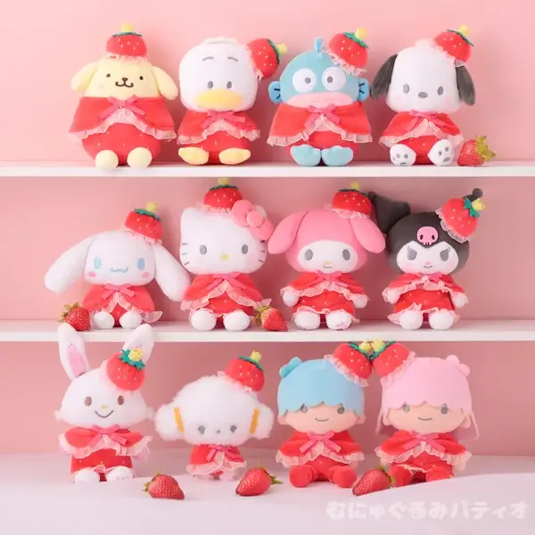 キティ、シナモロール、いちご柄　ホーローなど キティ、シナモロールたちがいちごでキュートに♪「いちご新聞