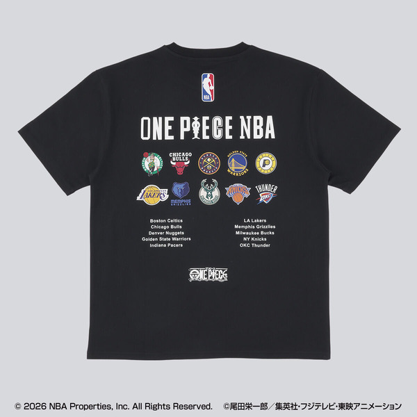 ワンピース」ルフィ、サボ、シャンクスがNBA選手に!? コラボTシャツ