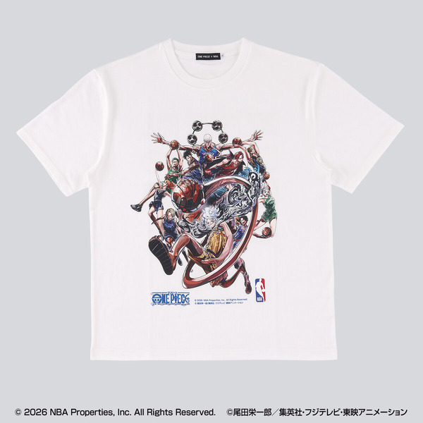 ワンピース」ルフィ、サボ、シャンクスがNBA選手に!? コラボTシャツ