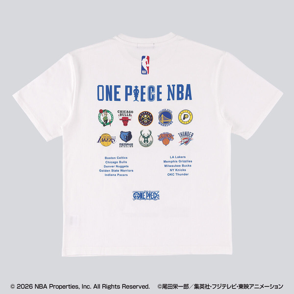 ワンピース」ルフィ、サボ、シャンクスがNBA選手に!? コラボTシャツ